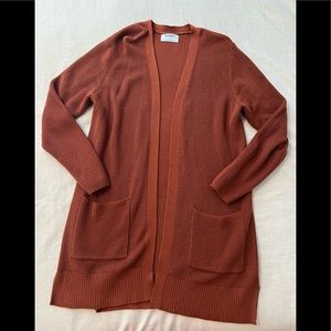 Rust Old Navy long cardigan